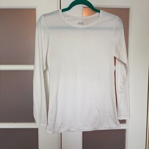 Uniqlo HEATTECH White Long Sleeve Tee